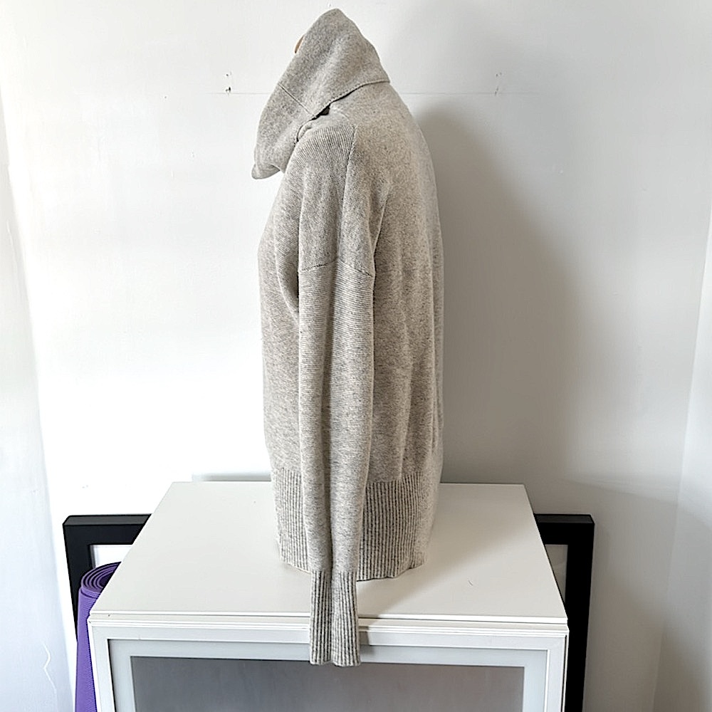 NWOT!! Kier +J 100% Cashmere Light Gray Marled Sweater! S - Picture 2 of 7